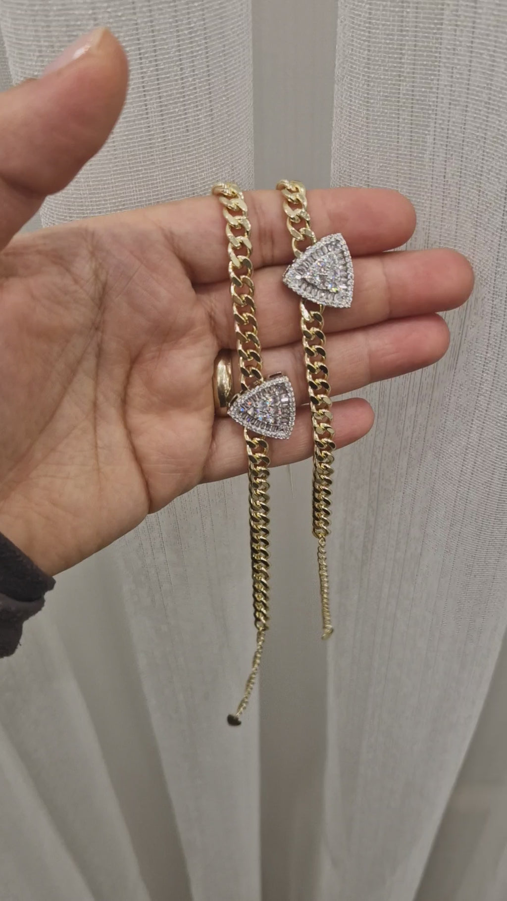Golden Triangle Armband-14K vergoldet