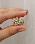 Baguette Glam Creolen- 14K vergoldet