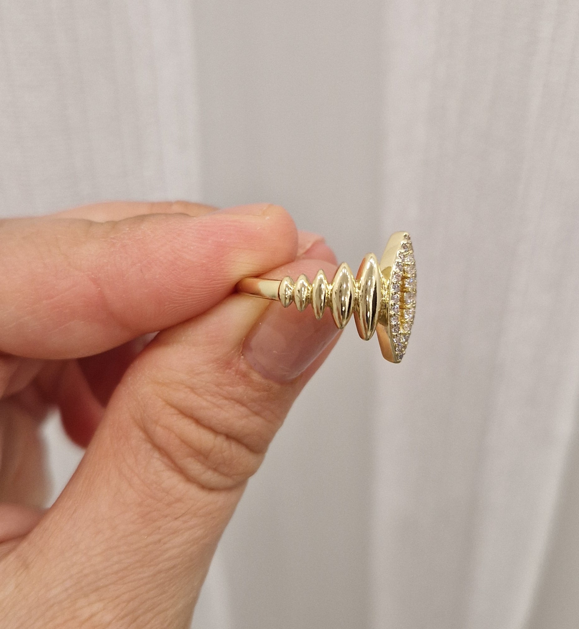 Navette Royal Ring - 14K vergoldet