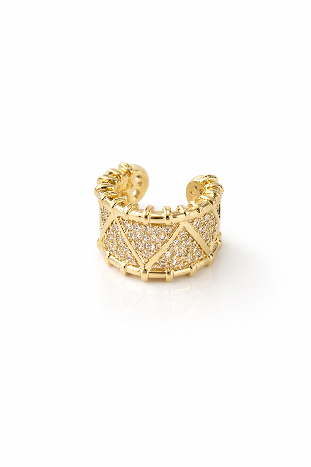 Royal Mesh Ear Cuff - 14K vergoldet
