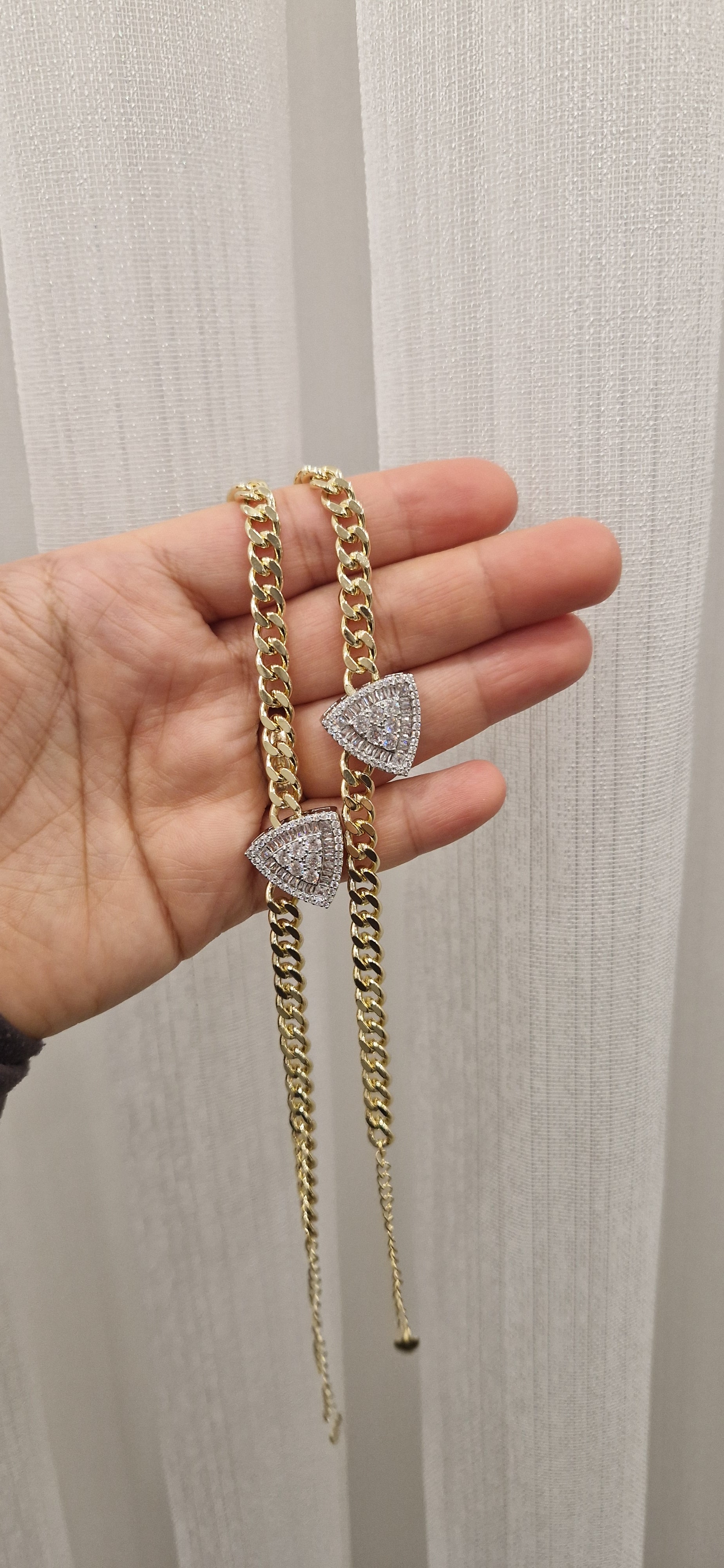 Golden Triangle Armband-14K vergoldet