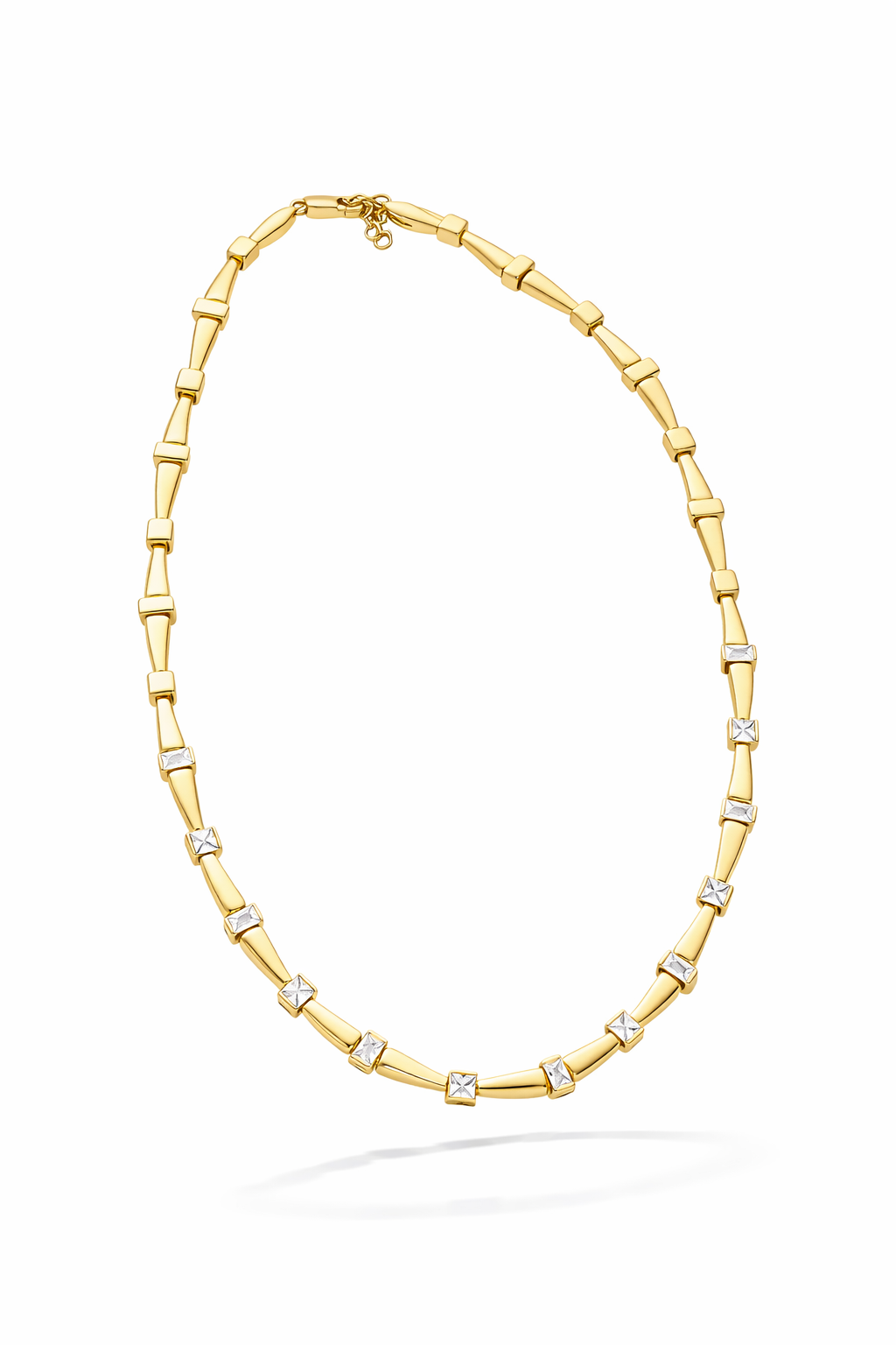 Hourglass Diamond Kette - 14K vergoldet